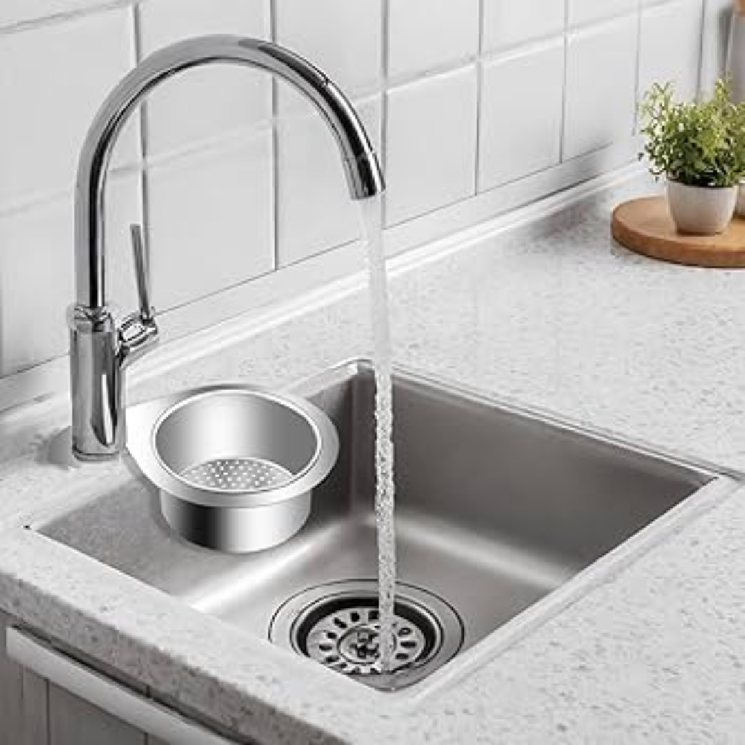 Kitchen Sink Strainer Stainless Steel Fine Mesh Universal Fit