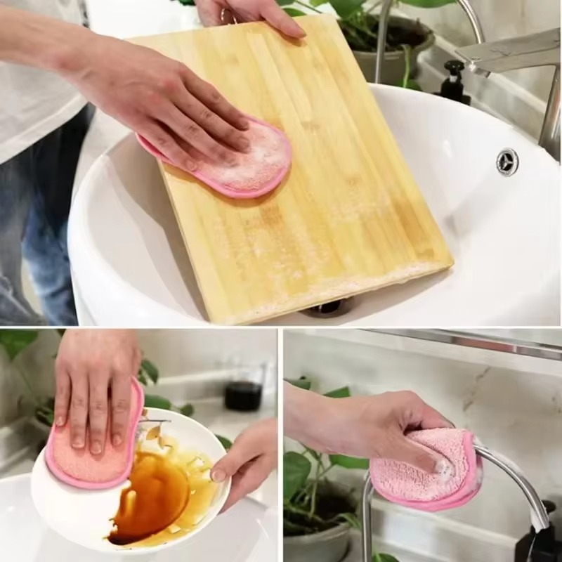 Kitchen Sponge Dual-Sided Scrub & Microfiber 5-Pack