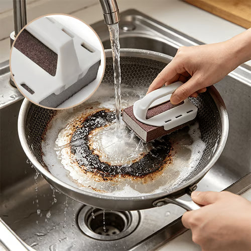 Kitchen Sponge Nano-Carbide Ergonomic Handle