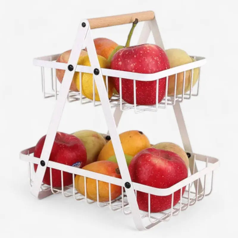 Kitchen Storage Basket Iron Frame Integrated Handle