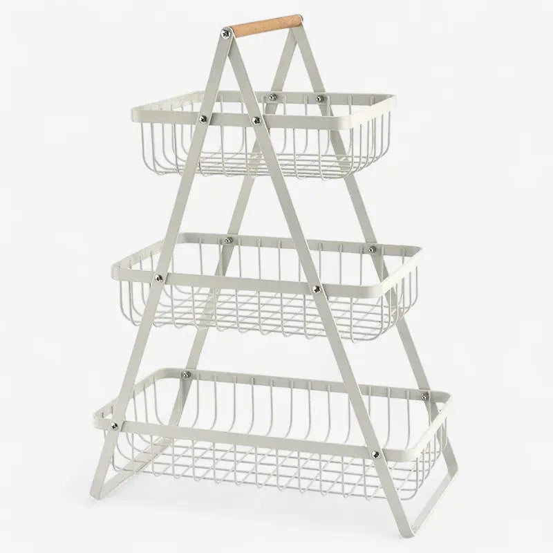 Kitchen Storage Basket Iron Frame Integrated Handle