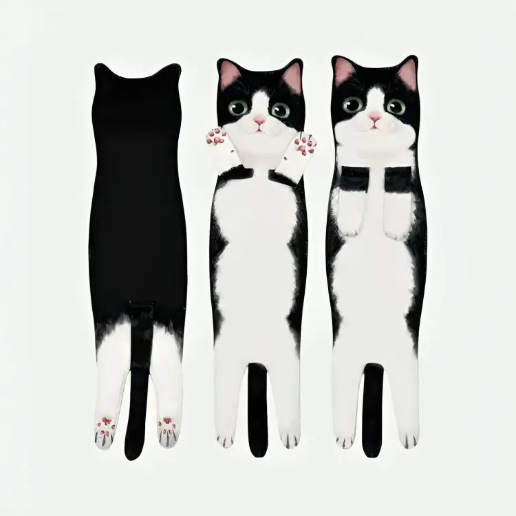 Kitchen Towel Cat Print Microfiber Quick-Drying Hanging Loop