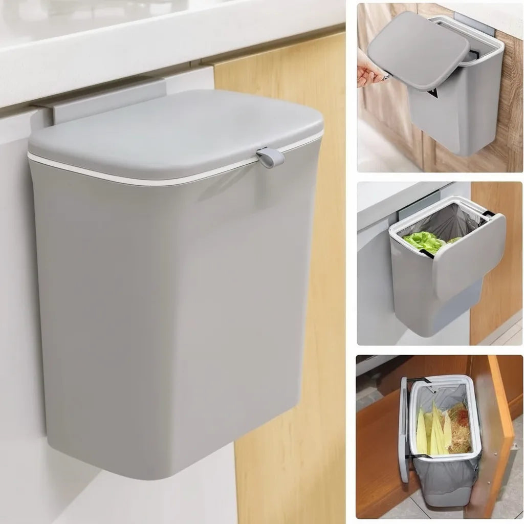 Kitchen Trash Can Hangs On Cabinet Doors 12L