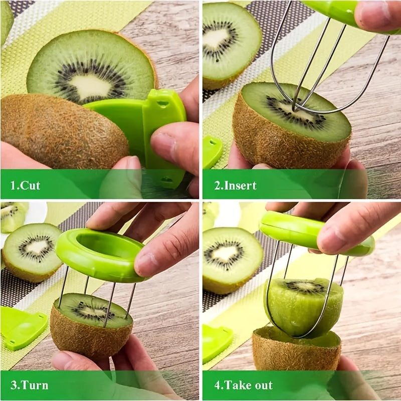 Kiwi Slicer Stainless Steel Blades Non-Slip Dishwasher Safe