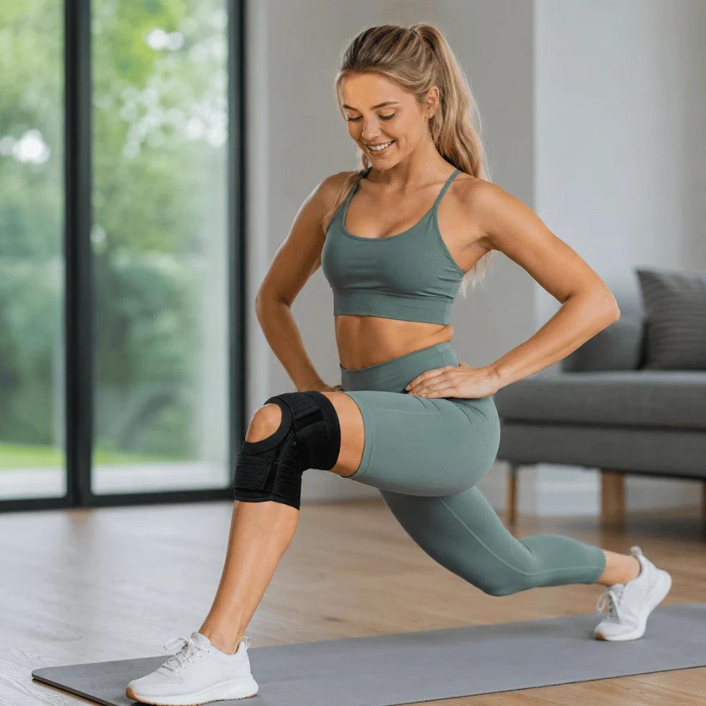Knee Brace Open Patella Adjustable V-Straps & Breathable Fabric