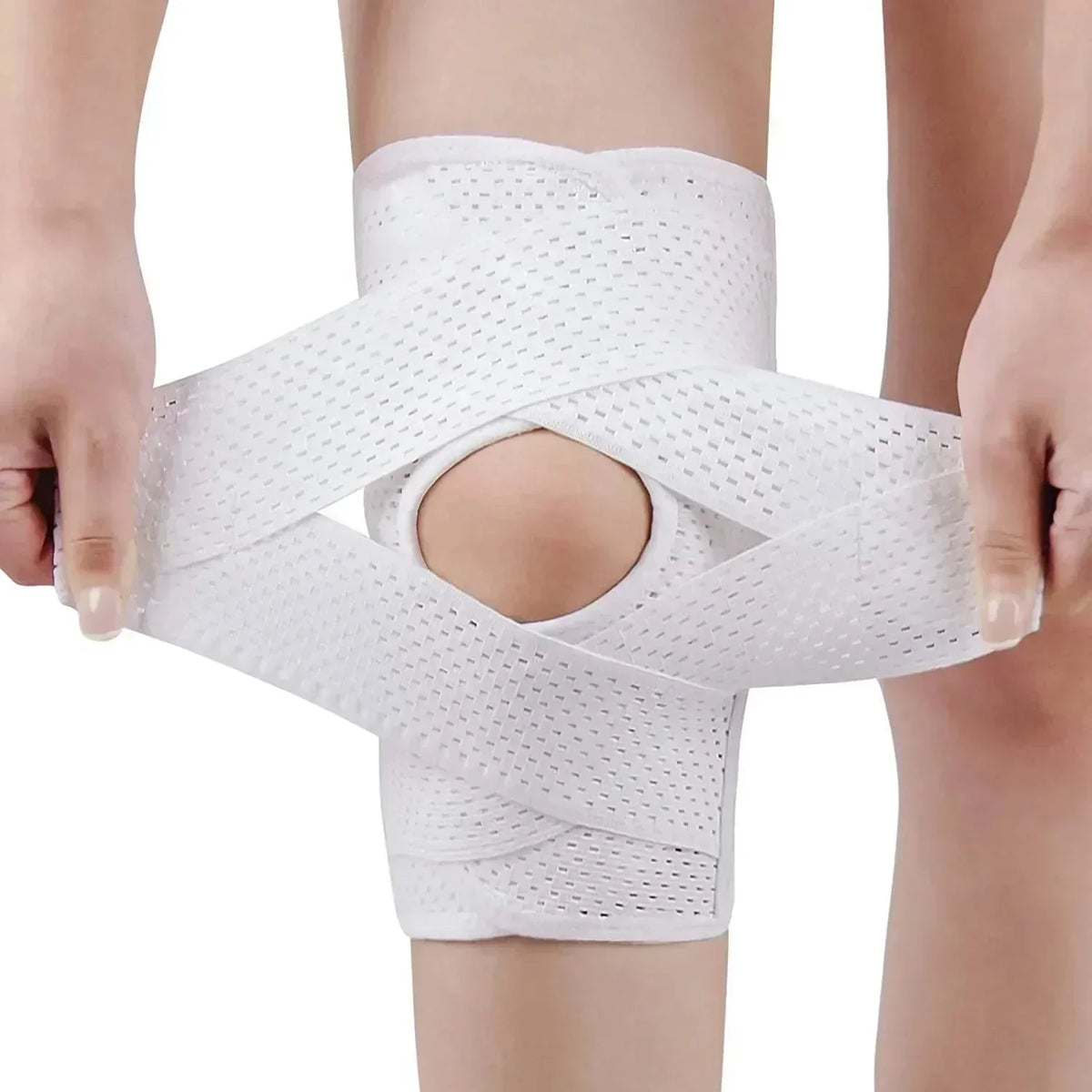 Knee Brace Open Patella Adjustable V-Straps & Breathable Fabric