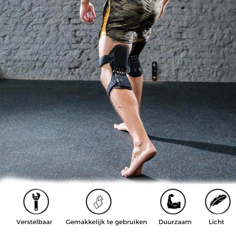 Knee Brace Spring-Loaded Stabilizer Aluminum Frame & Breathable Mesh
