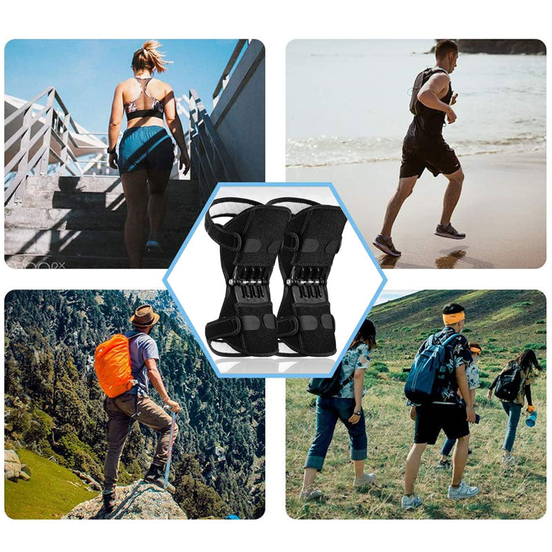 Knee Brace Spring-Loaded Stabilizer Aluminum Frame & Breathable Mesh