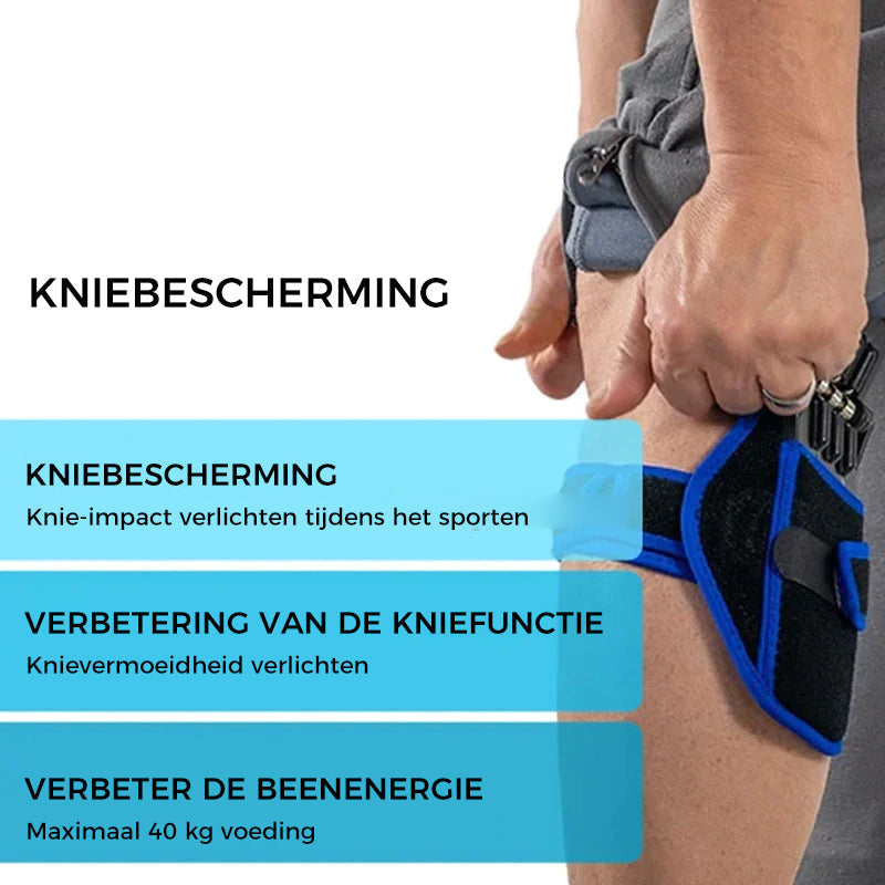 Knee Brace Spring-Loaded Stabilizer Aluminum Frame & Breathable Mesh