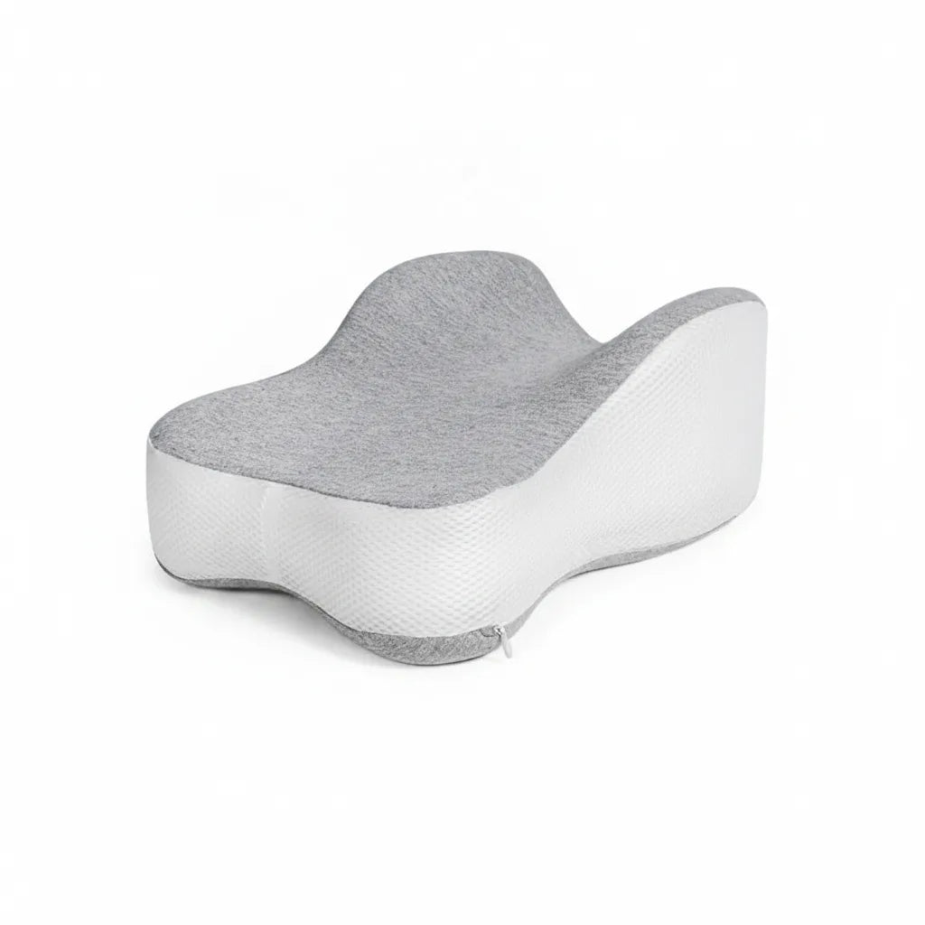 Knee Pillow Ergonomic Half Moon Memory Foam Washable Cover