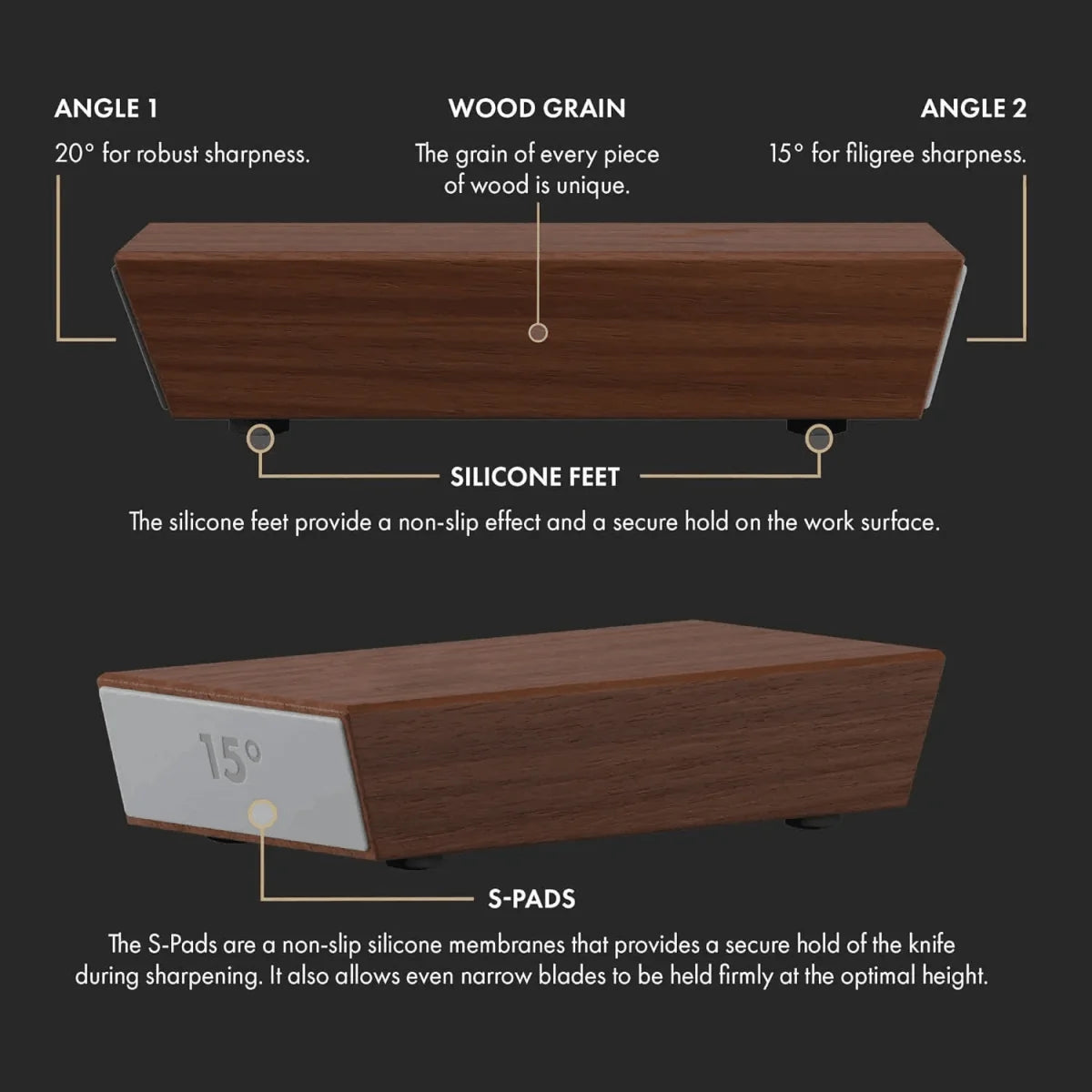 Knife Sharpener Diamond & Ceramic Magnetic Angle