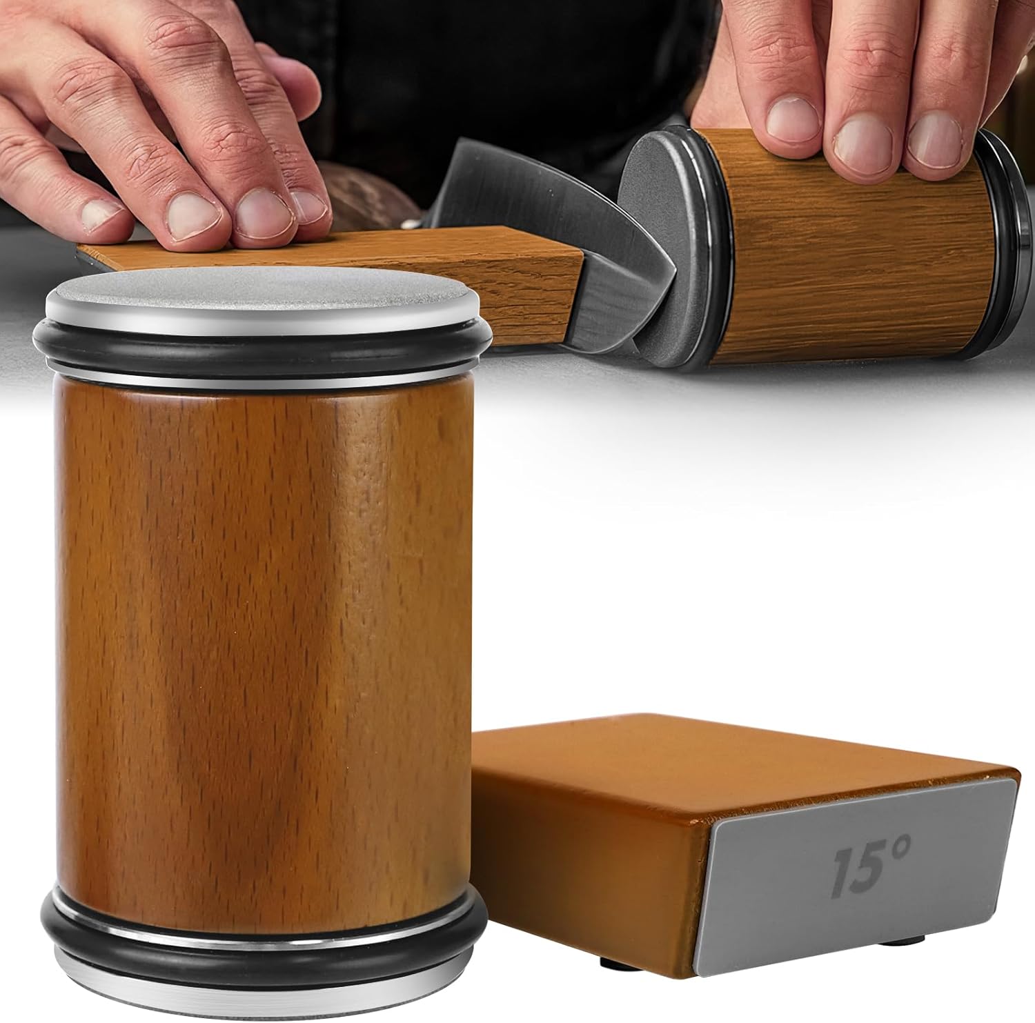 Knife Sharpener Roll Design Fast & Precise Non-Slip Base