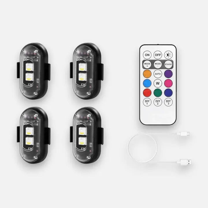 LED Accent Lights Wireless RGB Set of 4