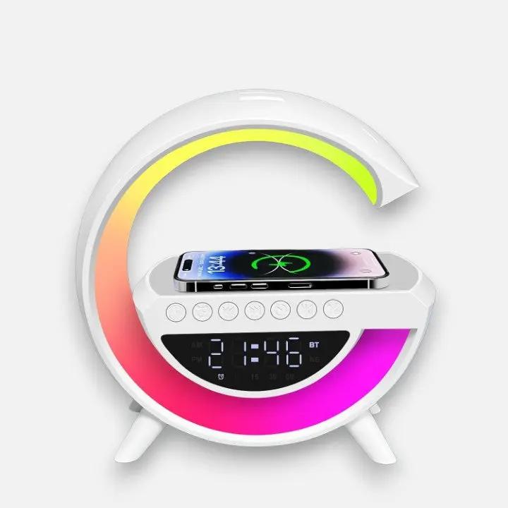 LED Alarm Clock Color-Changing Light Bluetooth Speaker & Wireless Charger
