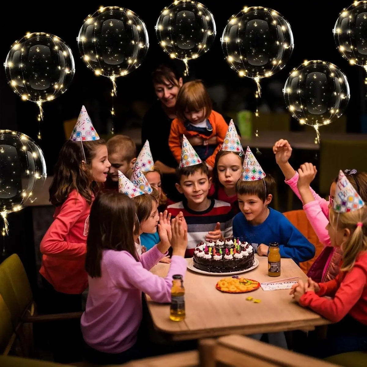 LED Balloons Warm White Reusable Set of 10