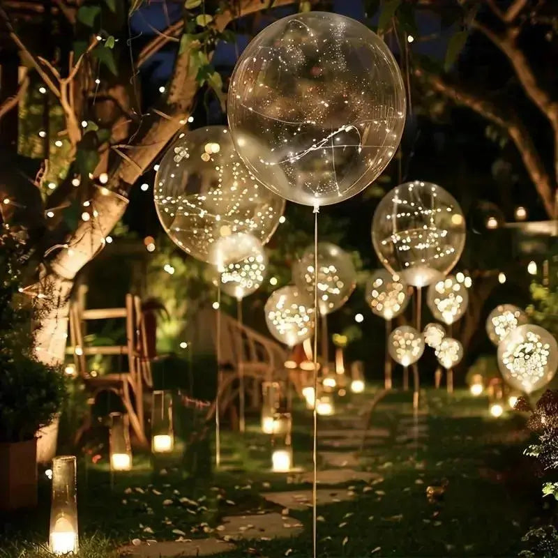 LED Balloons Warm White Reusable Set of 10