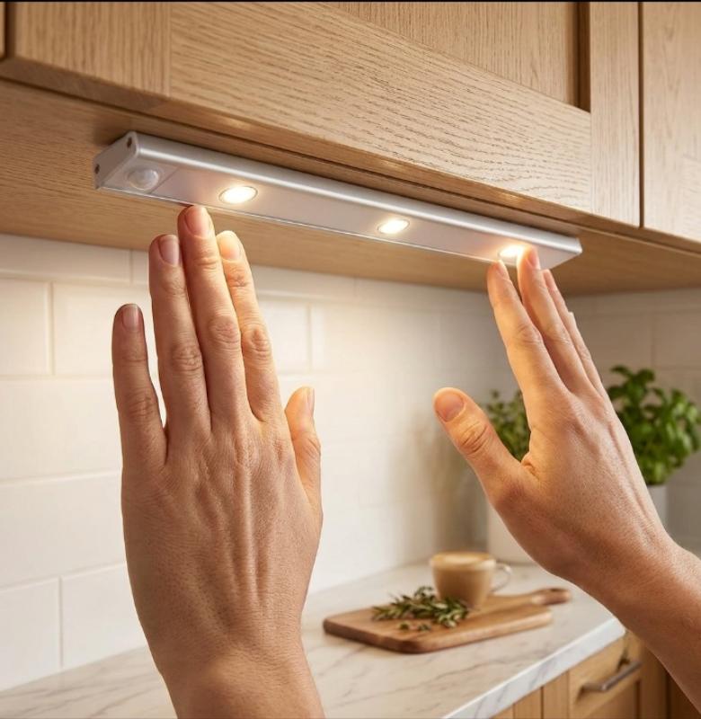 LED Cabinet Light Motion Sensor 3-Color Rechargeable