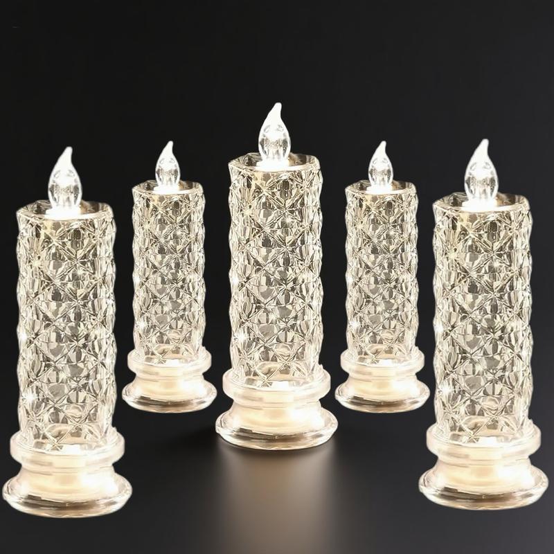 LED Candle Lights Color-Changing Glitter Flameless & Waterproof