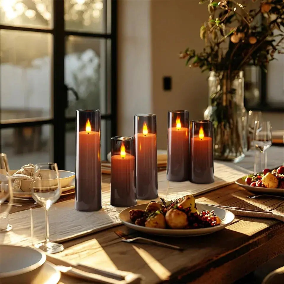 LED Candle Set Realistic Flicker Remote Control