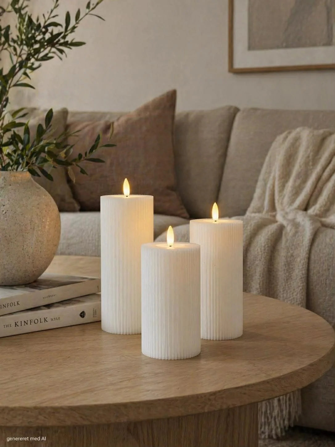 LED Candle Set Wireless Touch Control Set of 3