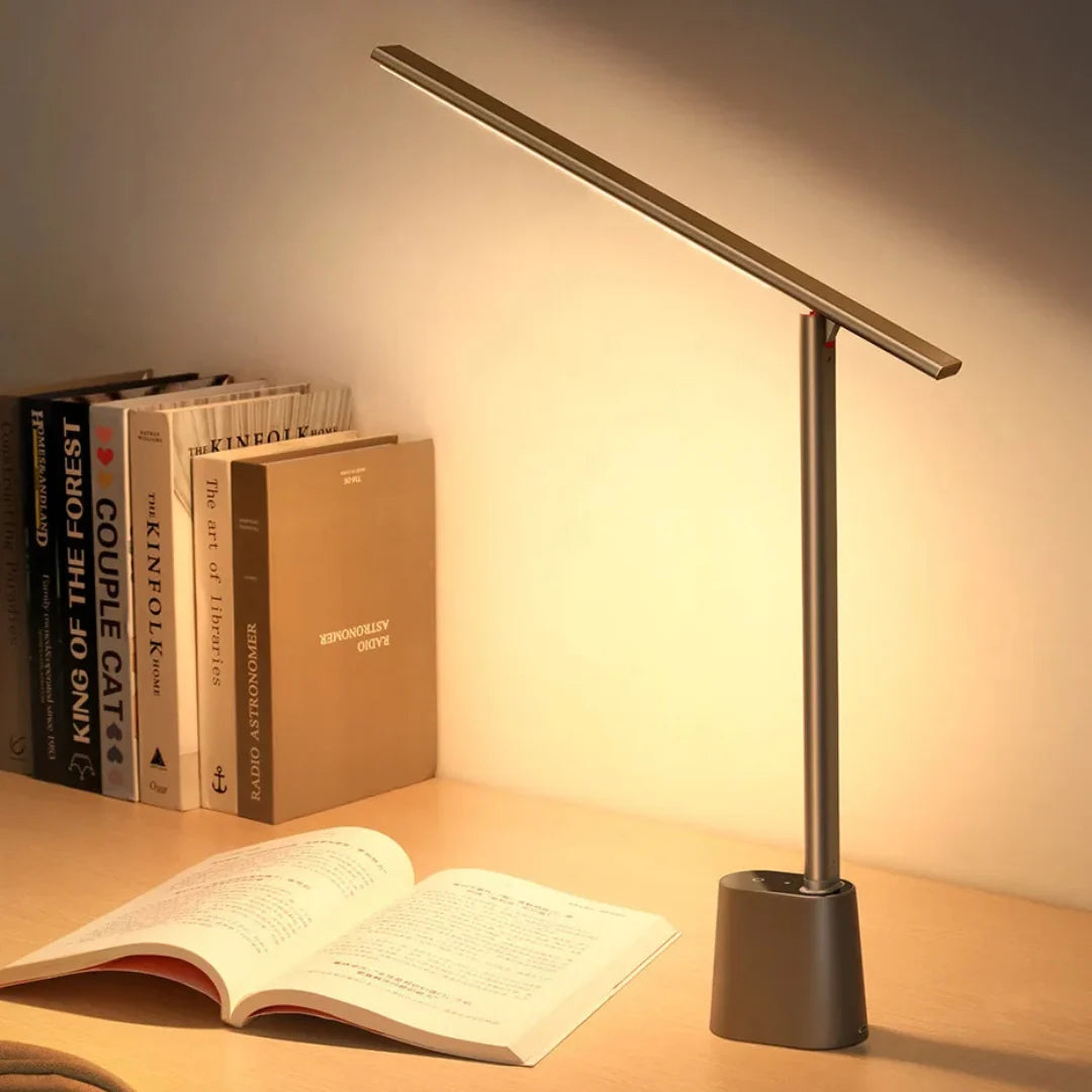 LED Desk Lamp Stepless Dimming Rechargeable Foldable