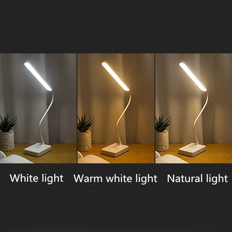 LED Desk Lamp Touch Control Phone Holder USB Rechargeable