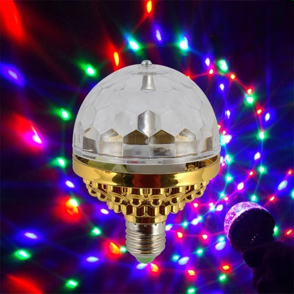 LED Disco Ball E27 Screw-In Automatic Rotation RGB