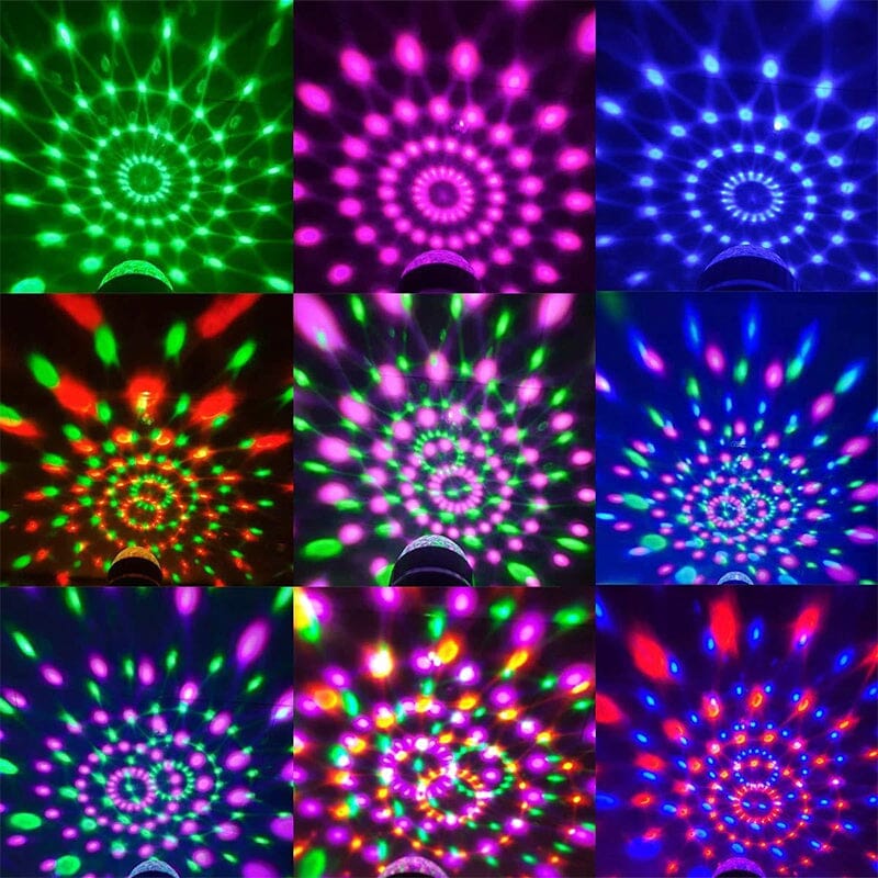 LED Disco Ball E27 Screw-In Automatic Rotation RGB