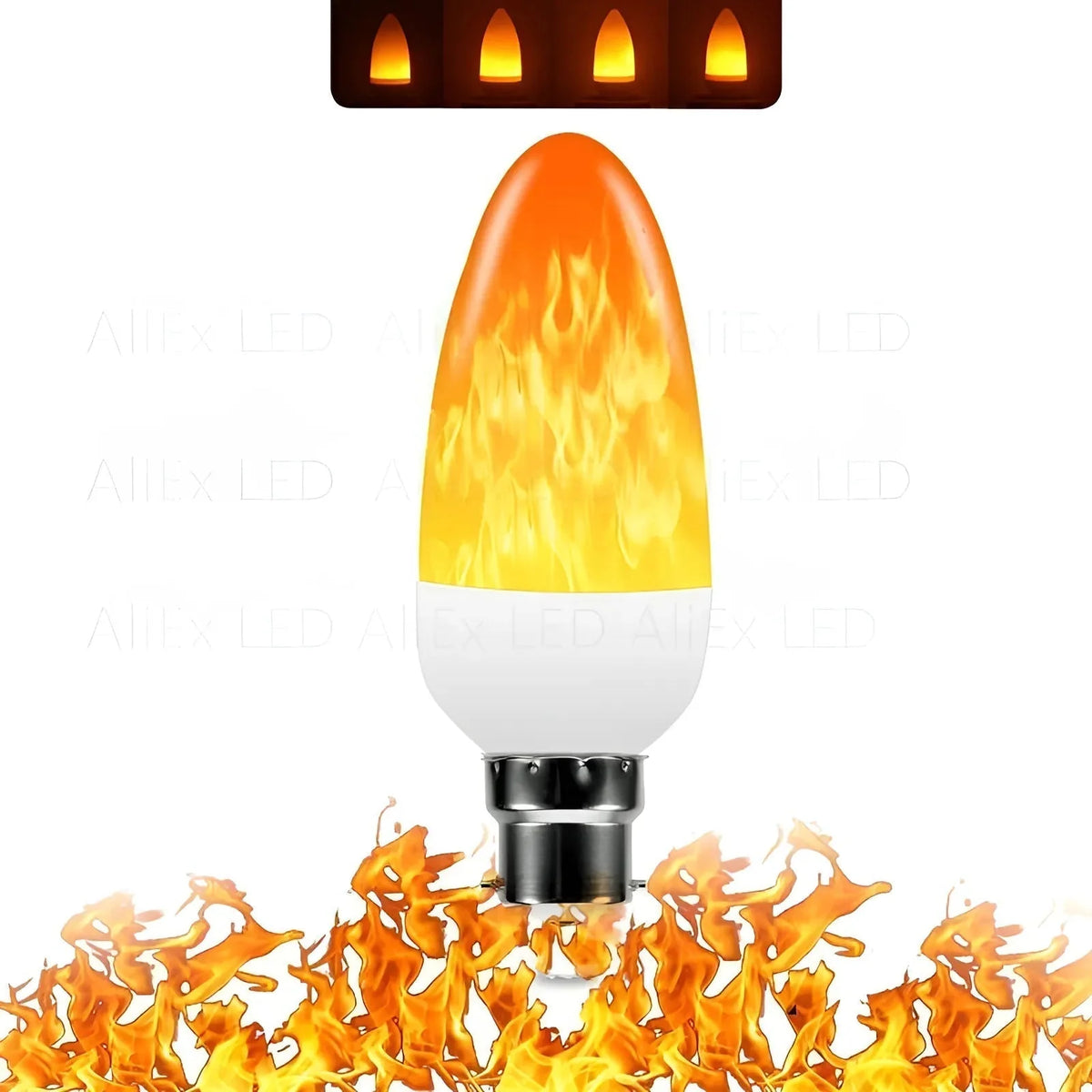LED Flame Bulb Realistic Flicker E27 Warm Yellow