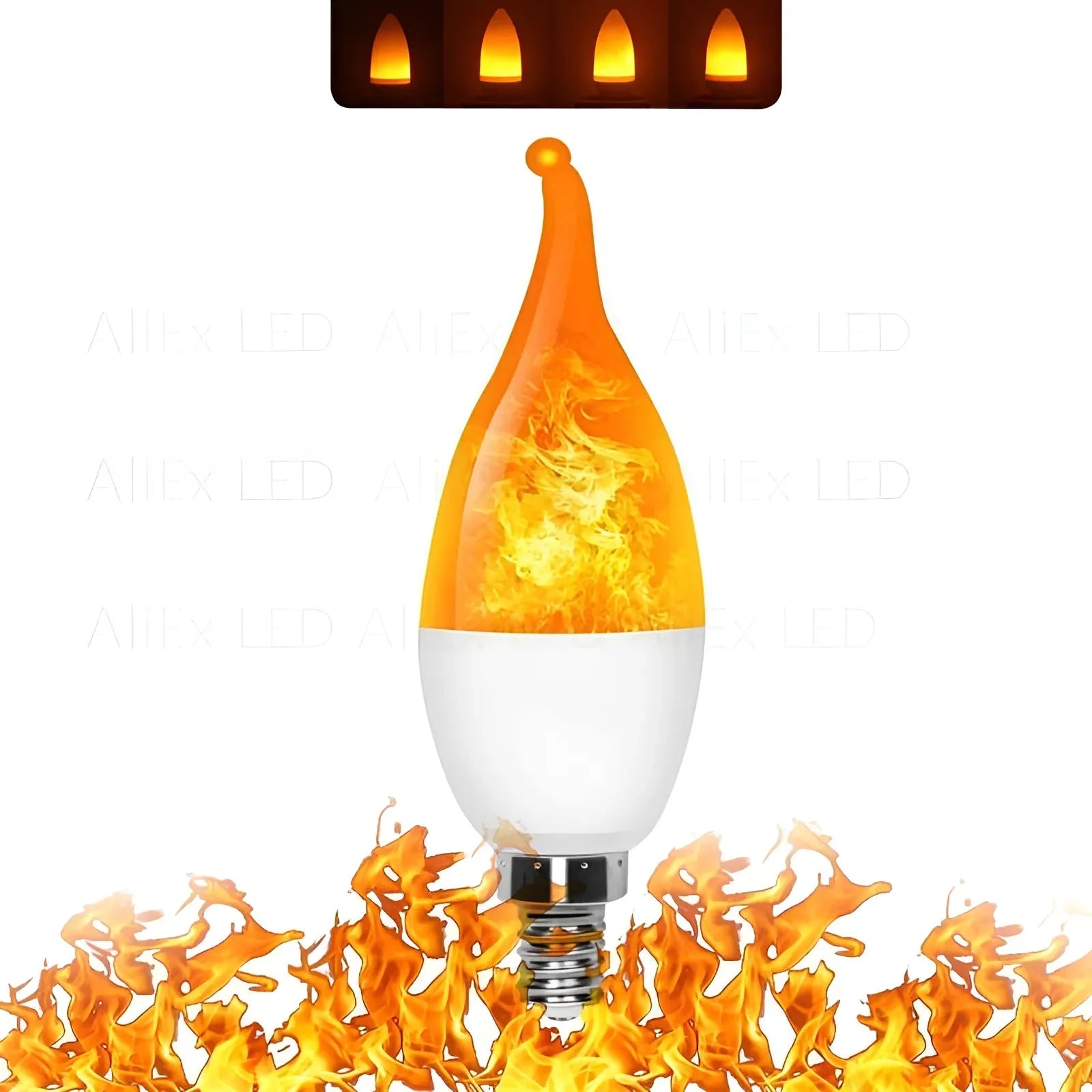 LED Flame Bulb Realistic Flicker E27 Warm Yellow
