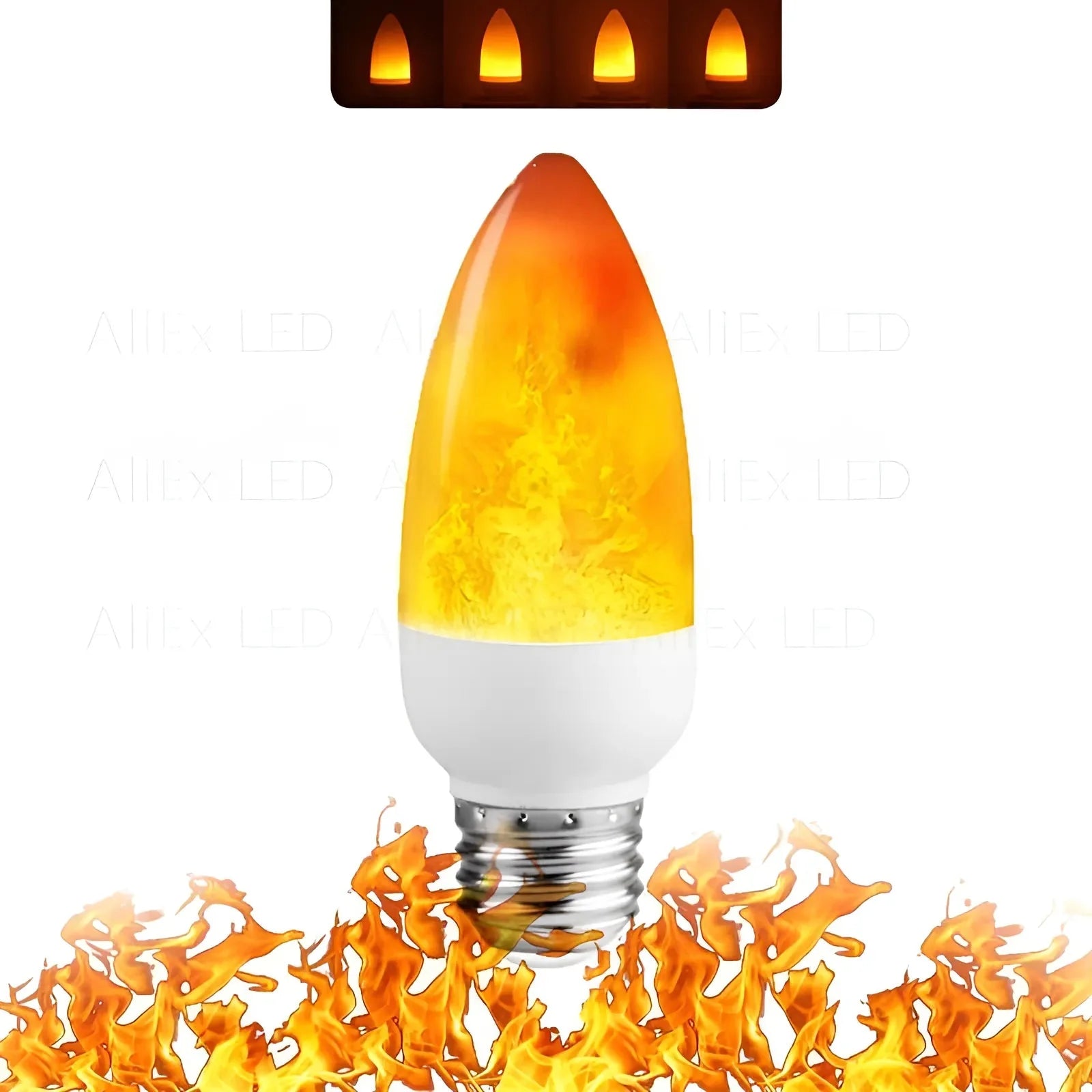 LED Flame Bulb Realistic Flicker E27 Warm Yellow