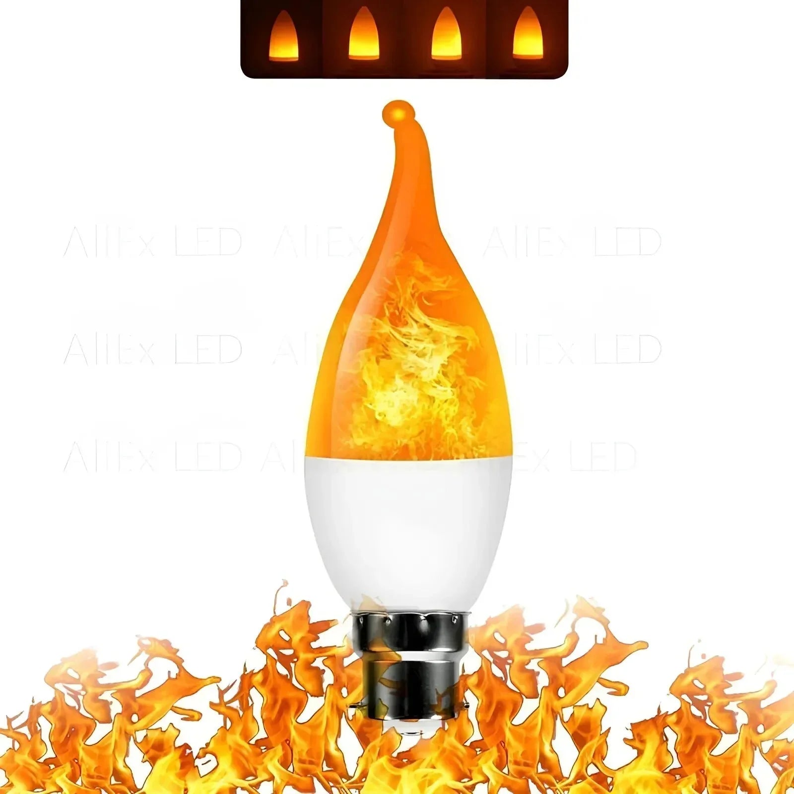 LED Flame Bulb Realistic Flicker E27 Warm Yellow