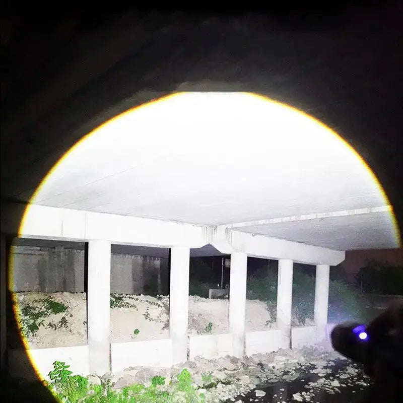 LED Flashlight Ultra-Bright Adjustable Zoom 500m Range