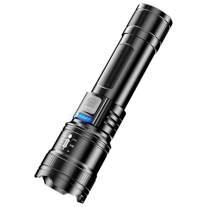 LED Flashlight Ultra-Bright Adjustable Zoom 500m Range