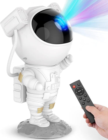 LED Galaxy Projector Rotating Astronaut Head USB Rechargeable
