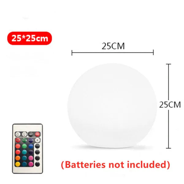 LED Globe Light Battery-Powered Remote Control & 16 Colors
