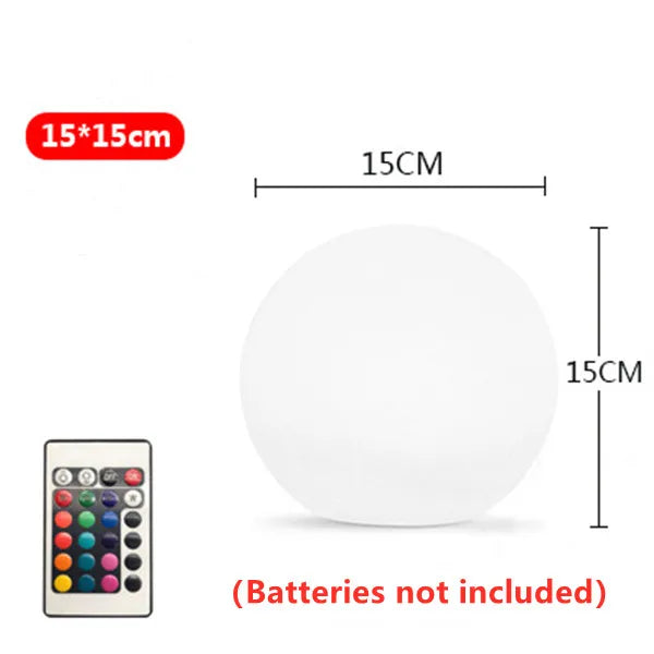 LED Globe Light Battery-Powered Remote Control & 16 Colors