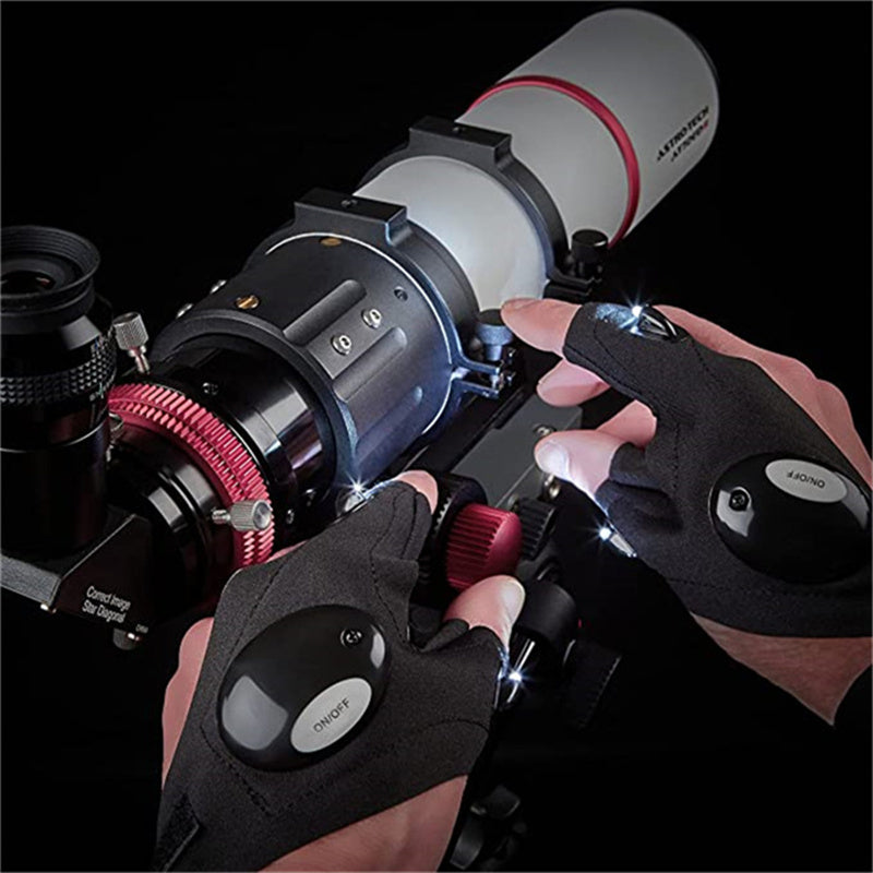 LED Gloves Fingertip Lights Removable Modules & Waterproof Switch
