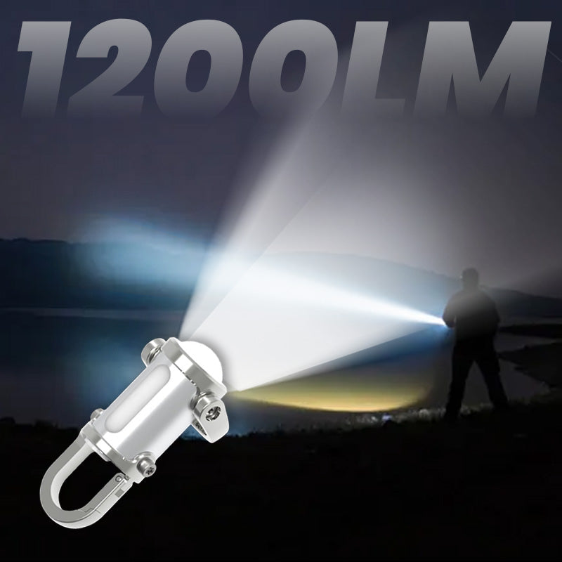 LED Keychain Flashlight 1200 Lumen 1000mAh Power Bank