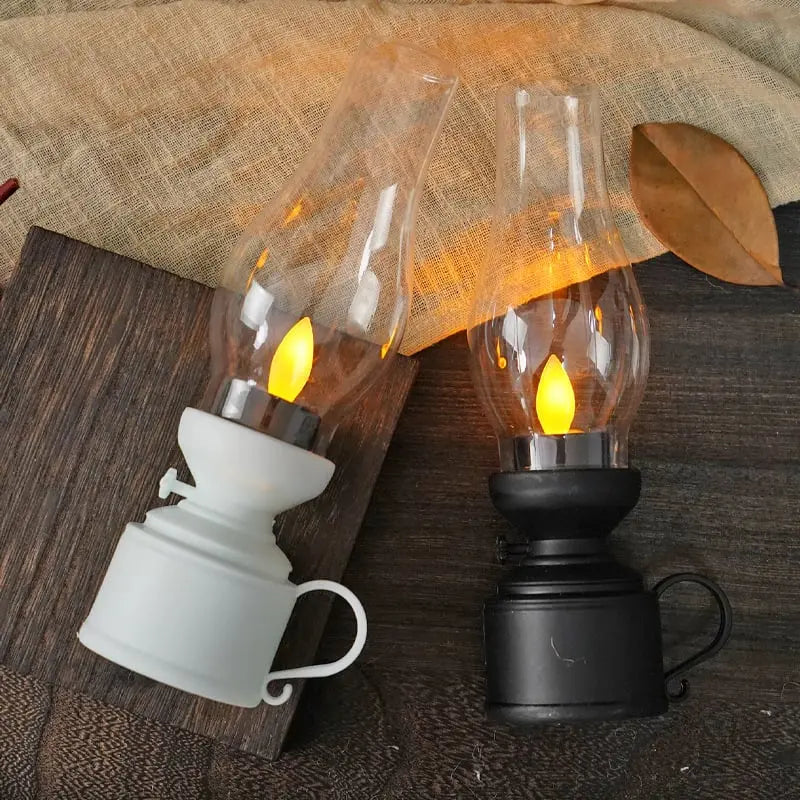 LED Lantern Realistic Flame Effect Battery Operated & Child-Safe