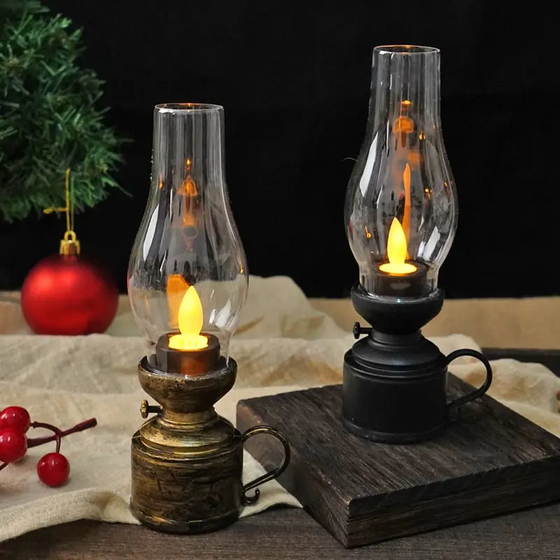 LED Lantern Realistic Flame Effect Battery Operated & Child-Safe