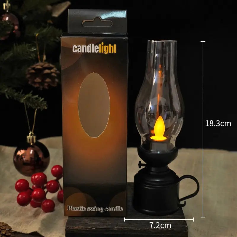 LED Lantern Realistic Flame Effect Battery Operated & Child-Safe