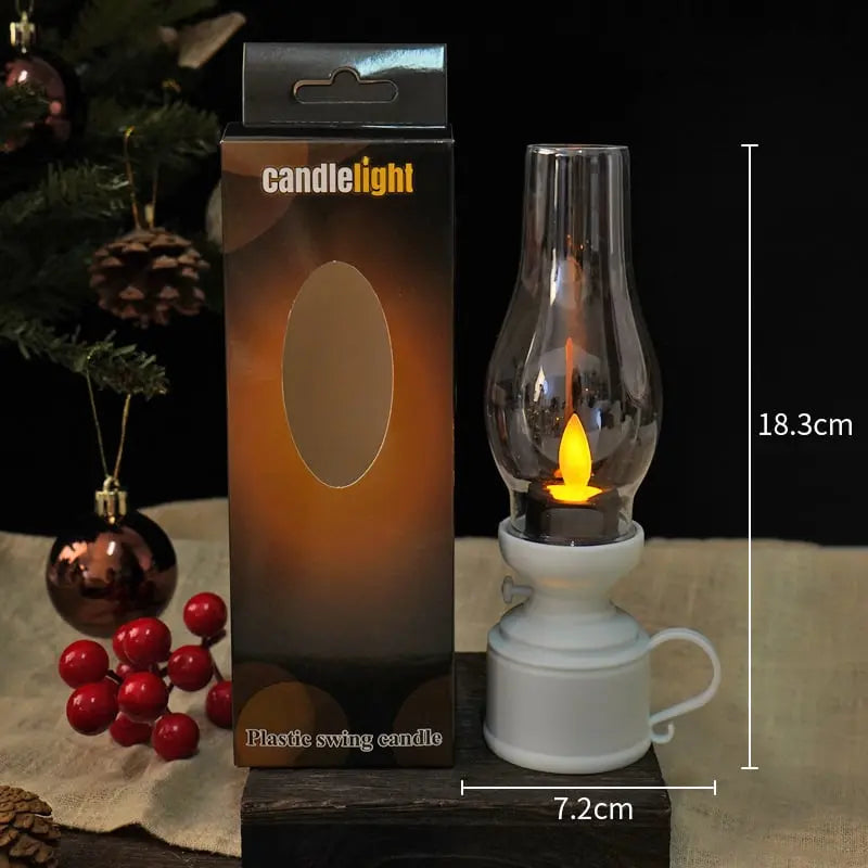 LED Lantern Realistic Flame Effect Battery Operated & Child-Safe