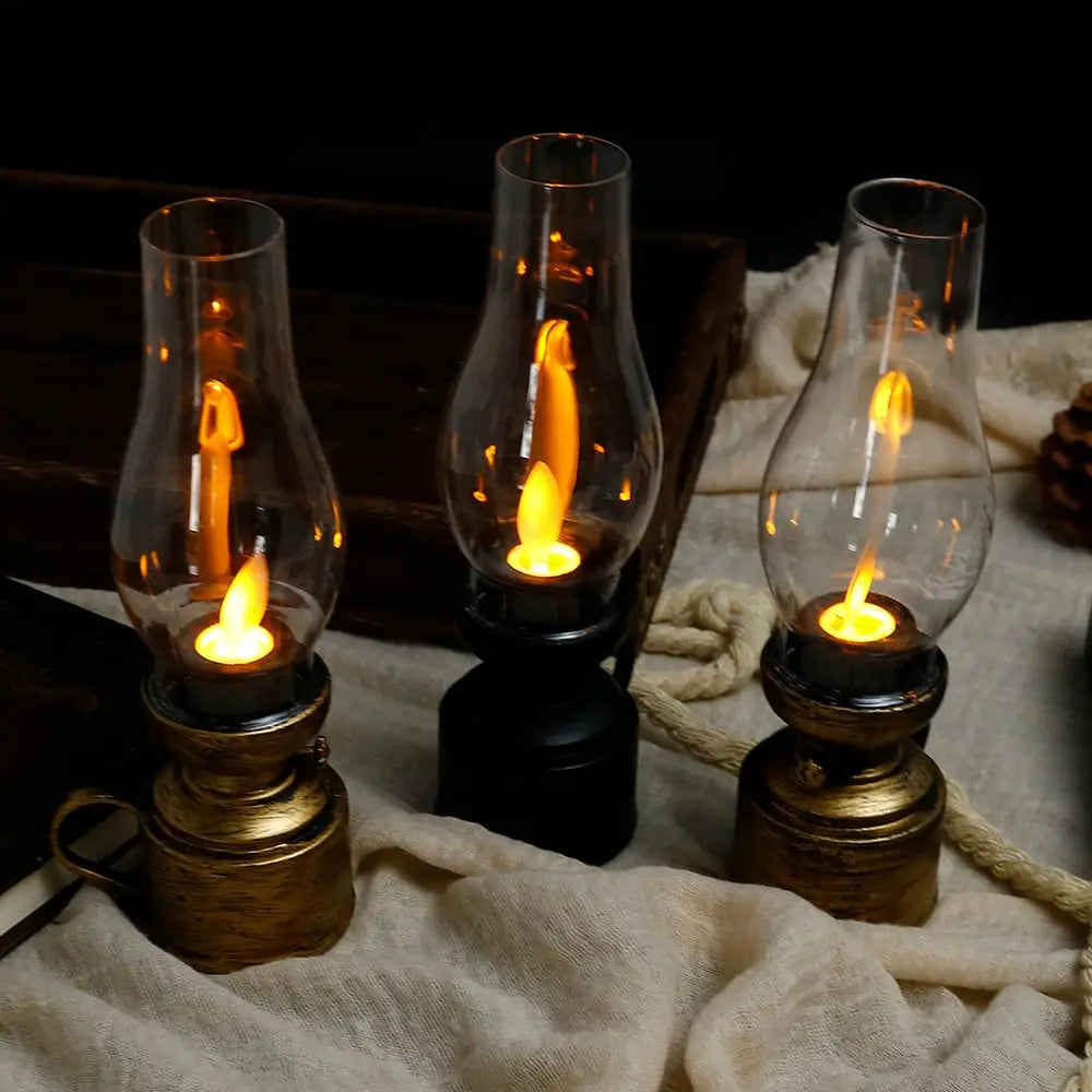 LED Lantern Realistic Flicker Battery-Powered Child-Safe