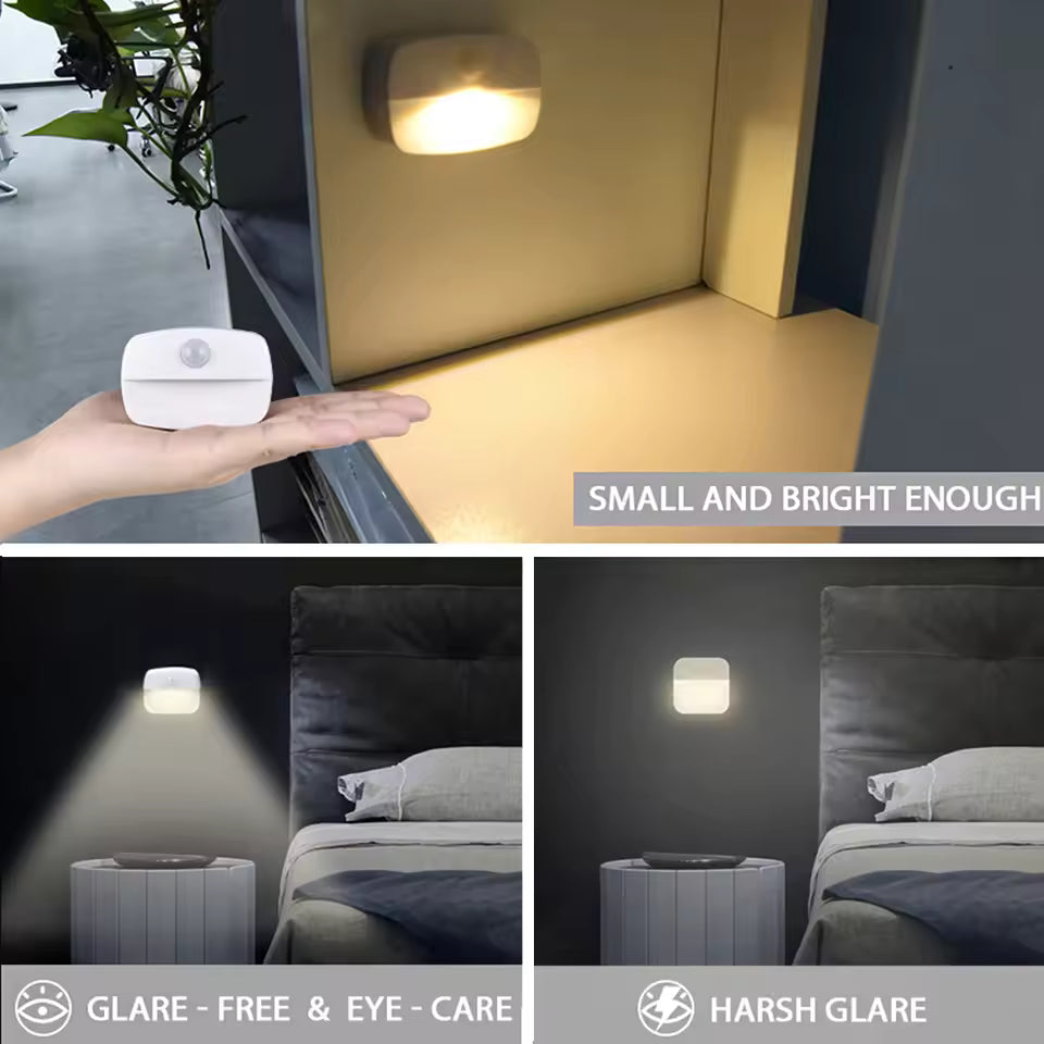 LED Night Light Motion Sensor Battery-Powered Warm & Cool