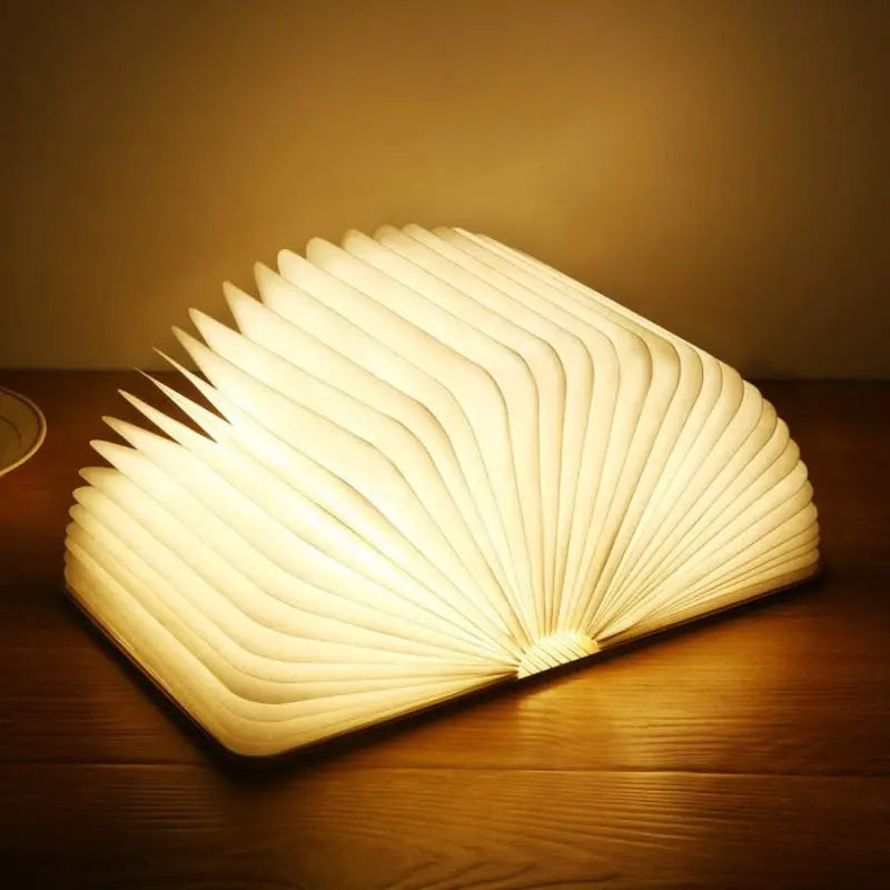 LED Reading Lamp Foldable Book Design Dimmable USB Rechargeable