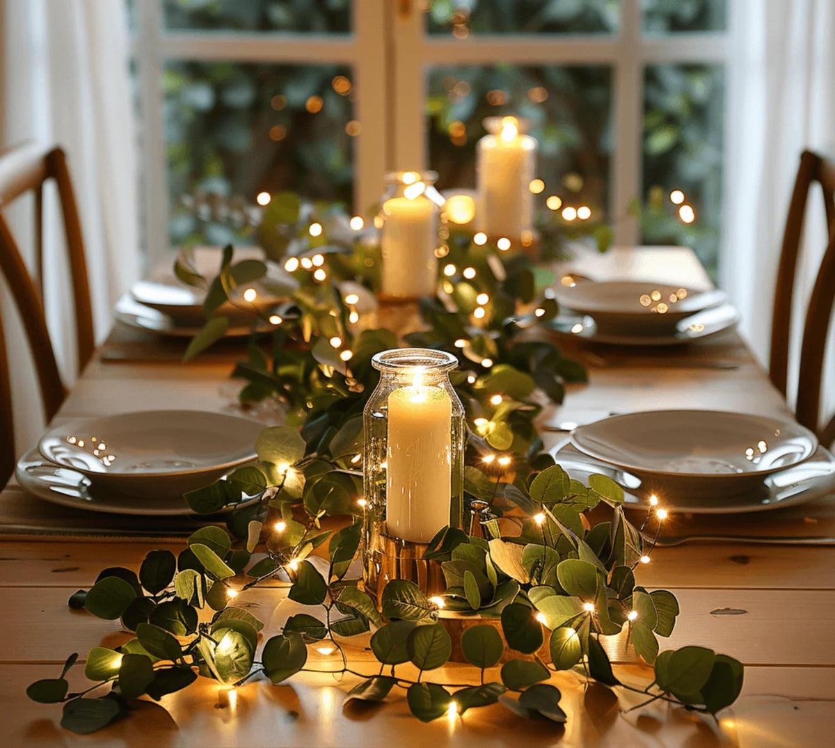 LED String Lights Olive Branch Energy-Saving Warm White