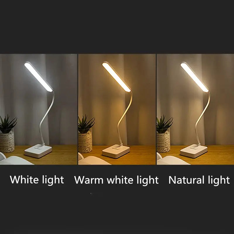 LED Table Lamp Touch Control Phone Holder USB Rechargeable
