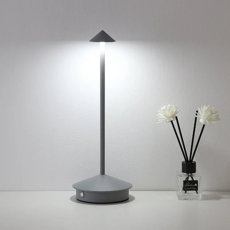 LED Table Lamp Touch Stepless Dimming USB Rechargeable
