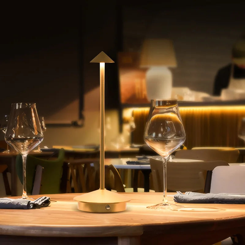 LED Table Lamp Touch Stepless Dimming USB Rechargeable